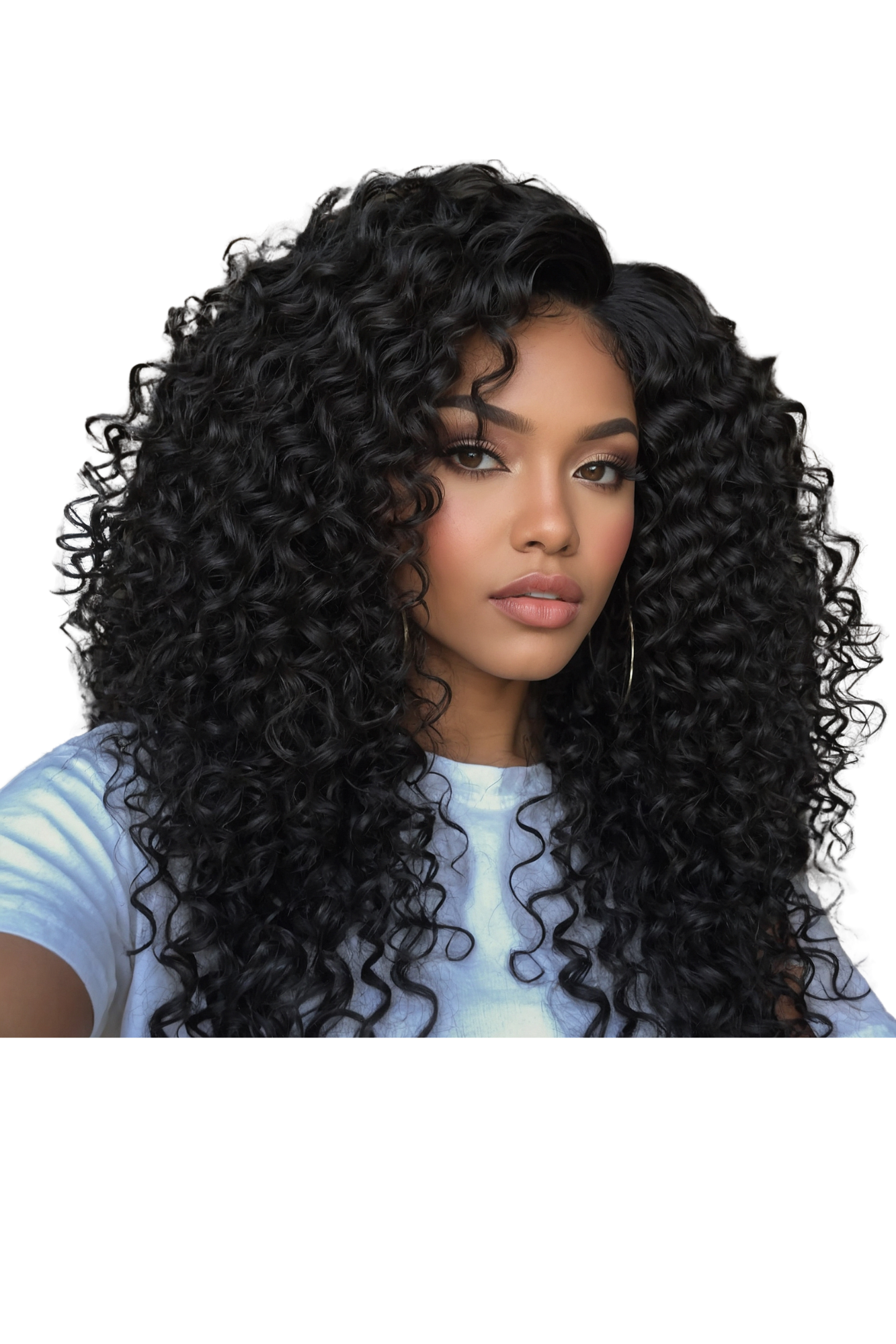 18 Inch Deep Curly Lace Closure Wig