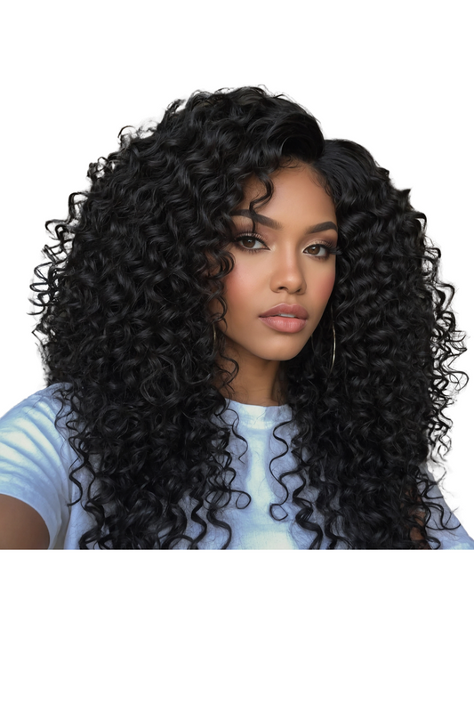 18 Inch Deep Curly Lace Closure Wig