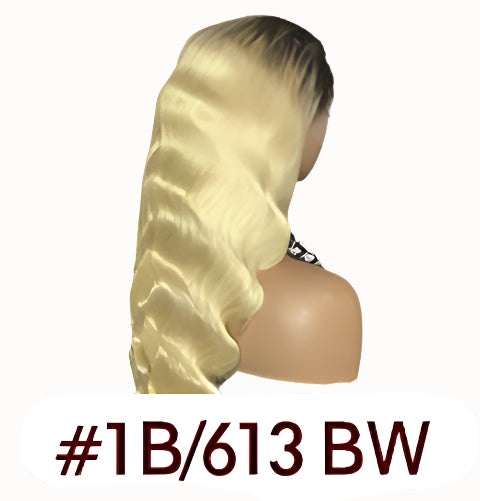 26”Inch_#1B/613 BW Lace Closure Wig