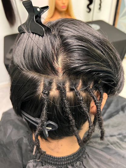 Human hair loc extensions