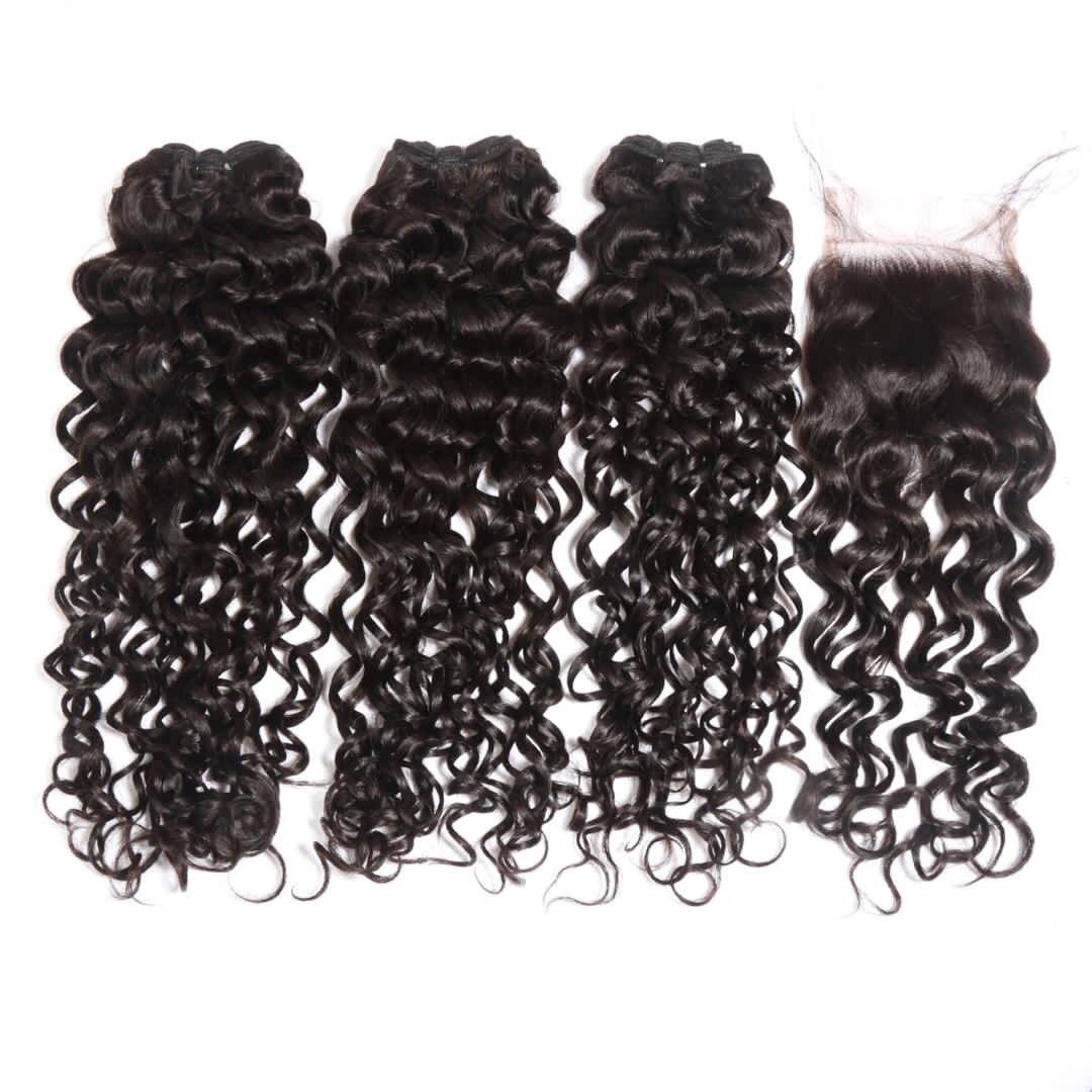 Jerry Curly 3 Bundles with Closure